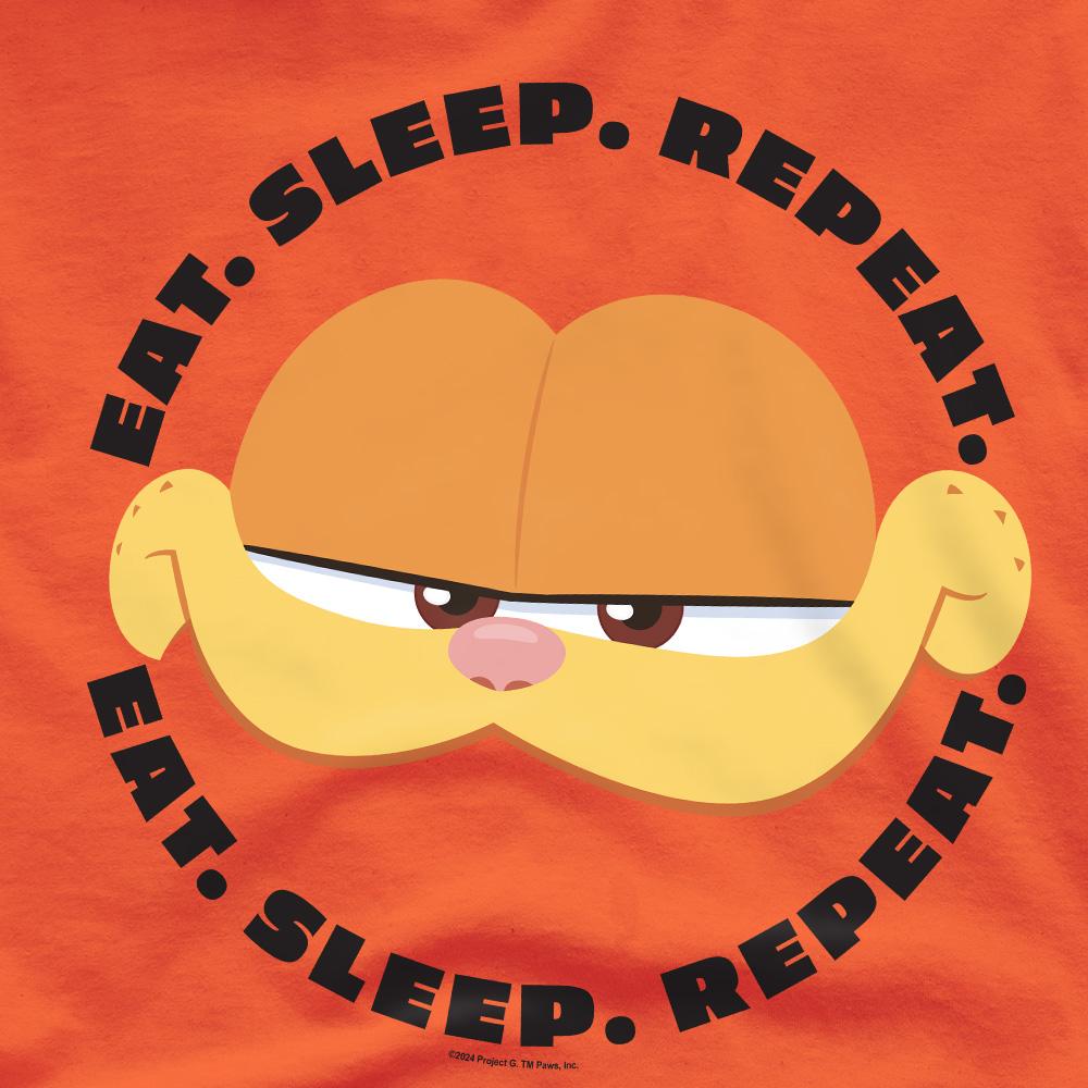 Garfield Movie Mens Eat Sleep Repeat T-Shirt