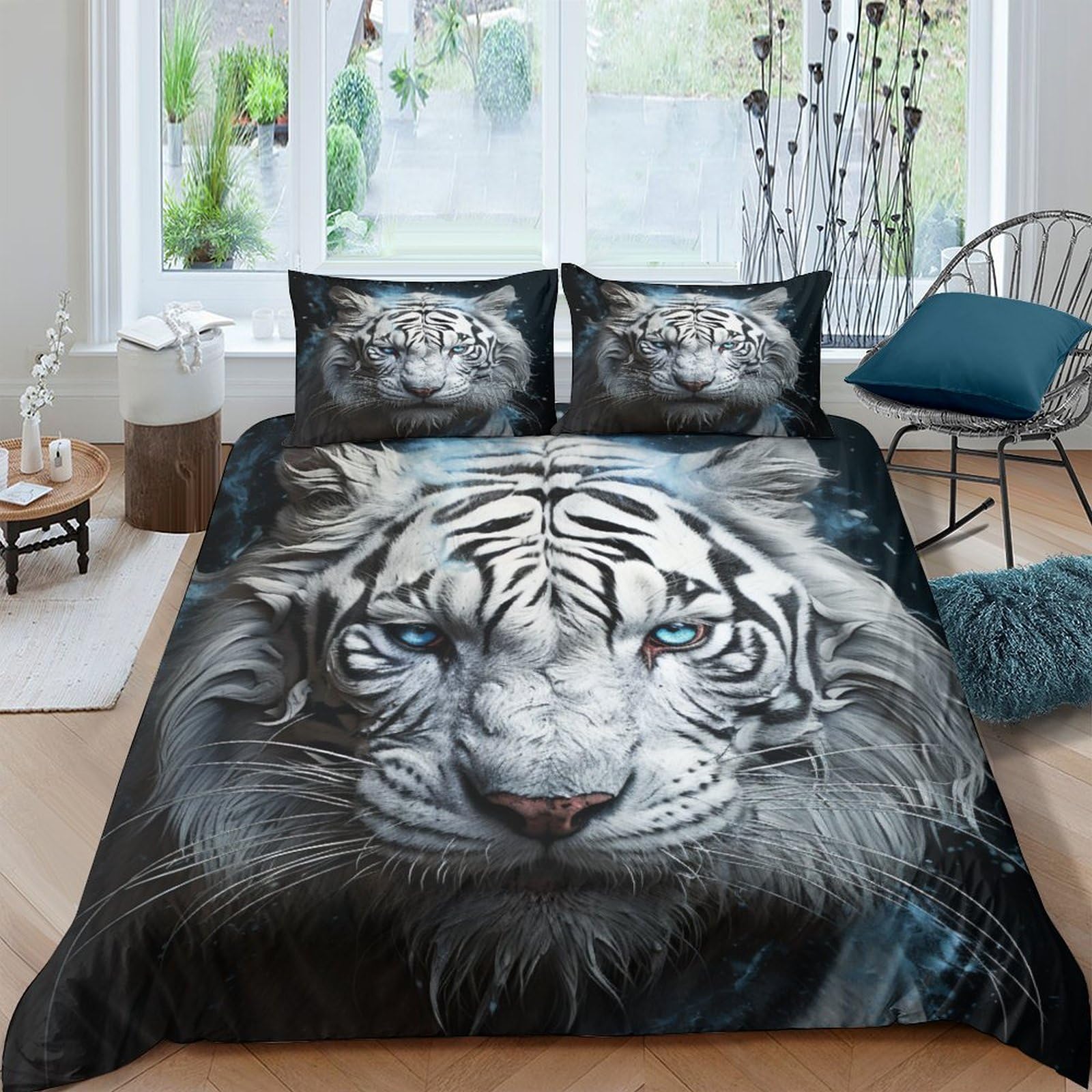 

Eye Duvet Cover Set for Teens Adults Quilt Covers Queen King Size Lightweight Down with 2 Pillowcases 1 Duvet Cover No Comforter (135x200cm)