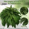 Realistic Faux Fern 1 Set Artificial UV Resistant Home Office Wedding Greenery Eco-friendly Indoor Outdoor Garden Yard Plastic Plants Fake Leaves