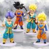 4 Pcs/Set 18-20cm Middle Size Dragon Ball Figure Super Saiyan Son Goku Torankusu Trunks Goten Figurine Model Dolls