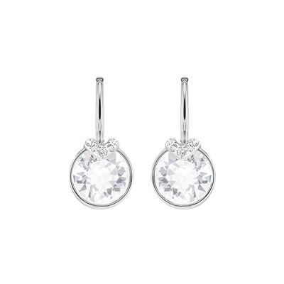 Boucles d'oreilles Plaqué Rhodium Femme Blanc