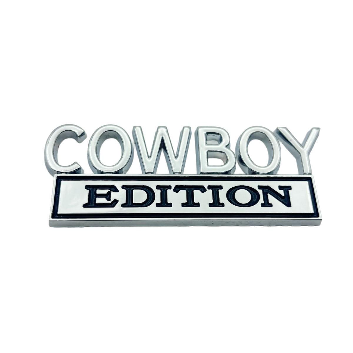 

3D Stereo Metal Car Emblem: COWBOY Modified Body Sticker Badge чёрный/серебряный