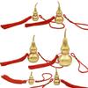 Antique Copper Gourd Hanging Decors Metal Ornament Lucky Tassels Charm Perfect for Living Room Office Car Interior