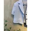 C S In The Room mIni Two Button Short Sleeve Crop jaCket 2Color