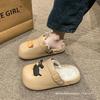 Women's Cotton Slippers: Cute Sausage Dog Design, Plus Velvet, Warm, Non-slip, Waterproof, Closed Toe for Autumn/Winter 2025.