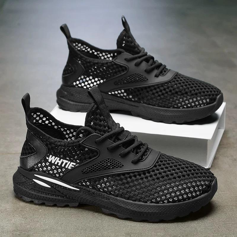 Men's Shoes Summer New Hollow Mesh Mesh Thin Breathable Non-slip Sports Soft Sole Men's Casual Trendy Shoes