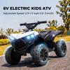 6V Kids ATV, 4 Wheeler Electric Ride on Car with Music and LED Headlights, for Ages 18-56 Months Boys and Girls, White