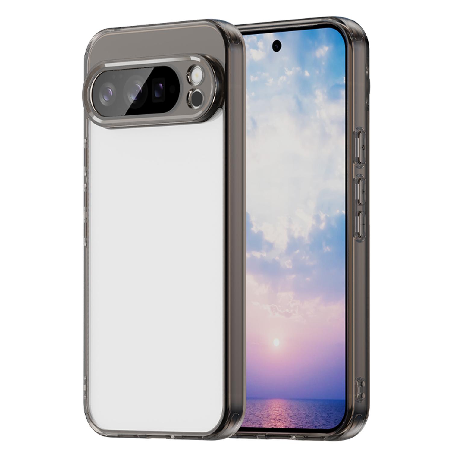 

For Google Pixel 10 Pro XL Case TPU+Acrylic Phone Back Cover Anti Yellowing Black