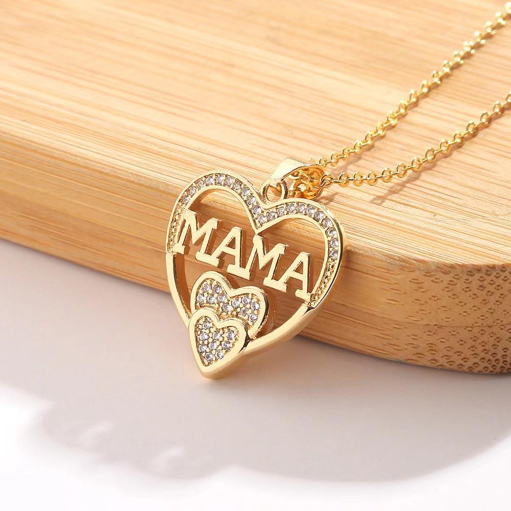 Elegantný náhrdelník v tvare srdca pre mamičku pre ženy Jednoduchý choker náhrdelník Šperky na každodenné nosenie Darčeky na Deň matiek