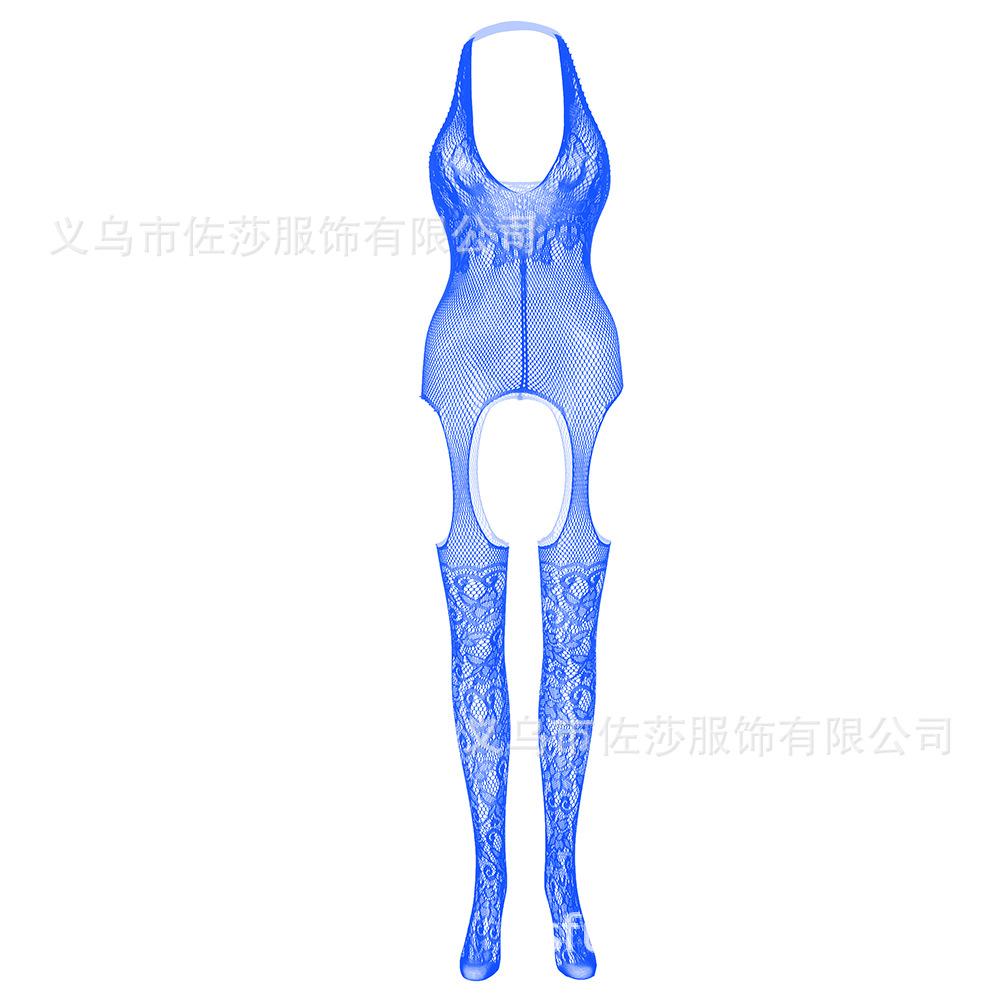 Sexy Underwear Stockings, Sexy Black Temptation Mesh Socks, Open-file Neck Hanging Chest Hanging Sexy Jacquard Mesh