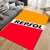 Repsol Logo Orange Red Carpet suitable as a non-slip mat for the living room or bedroom sofa