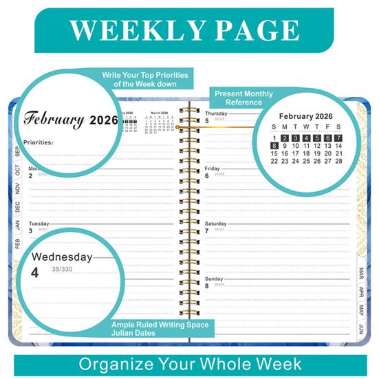 2025-2026 Planner Jul 2025 - Jun 2026 12 Month Daily Weekly Monthly Planner