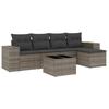 VidaXL Salon de Jardin avec Coussins 6 pcs, Canapés de Terrasse, Ensemble de Meubles de Patio, Mobilier d'Extérieur, Gris 3222499