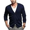 Men's V-neck Cardigan Sweater - Spring & Autumn Hong Kong Style Versatile Knitwear