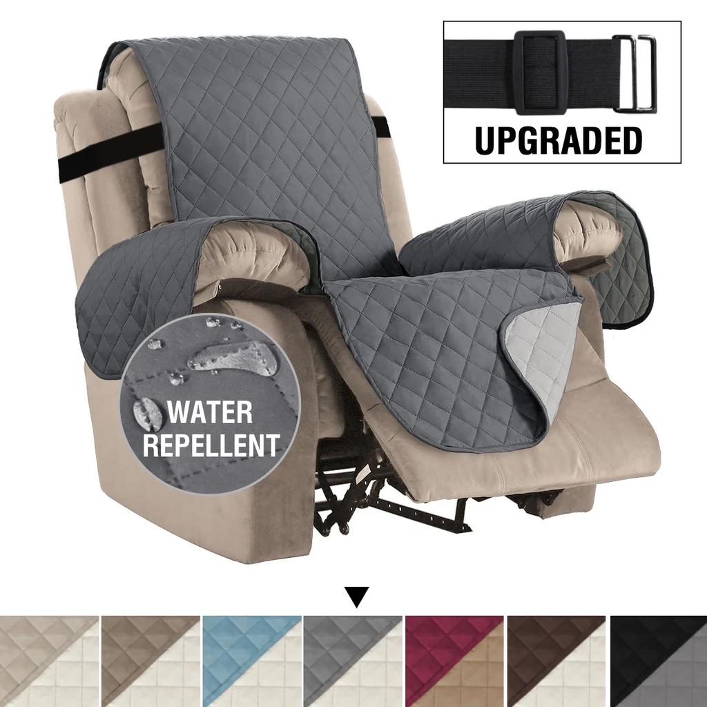 Waterproof Quilted Recliner Chair Cover Recliner Cover Recliner Slipcover Secure with Elastic Strap and Non Slip