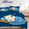 Polar Bear Pattern Bedding Quilt Set Quilt Cover Pillowcase Home Decoration Birthday Gift (1 * duvet cover + 2 * pillowcase, without core)