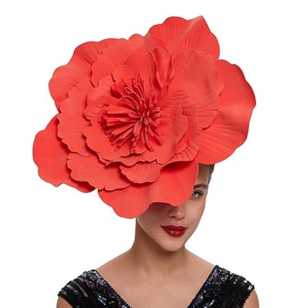Grande Copricapo di Fiori Fascia Cappelli per Donne Cappello Fascinator Costume da Matrimonio
