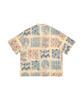 Goteu 80S Cotton Pattern Hawaiian Shirt - Ivory Blue