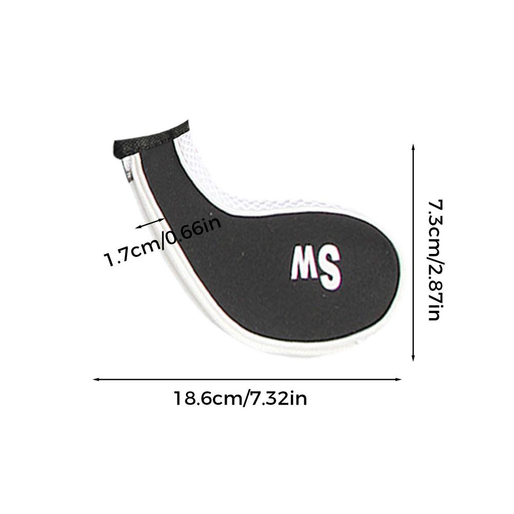 12PCS Golf Club Covers Universal Golf Head Cover Golf Club Iron Putter Protect Set Number Printed With Zipper For Men Women