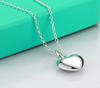 New Popular S   Copper Solid Romantic Heart Necklace For Women Fashion Party Wedding Accessories Jewelry Gifts