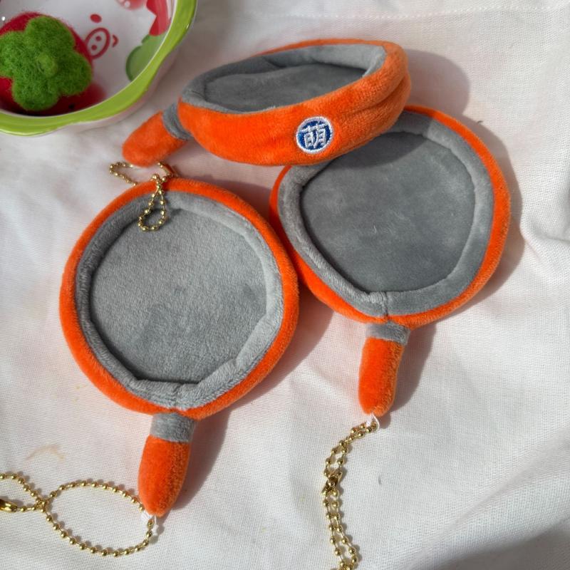 Cartoon Originality Cute Pan Plush Keychain Simulated Tableware Pendant Car Key Ring Charm Backpack Decoration Accessories Gifts