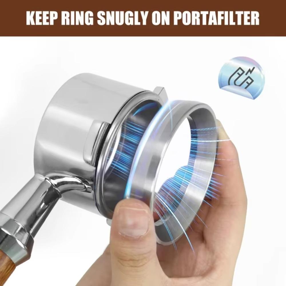 Aluminum Zinc Zinc Alloy Portafilter Coffee Catcher Ring 51/53/58mm Coffee Powder Ring  Barista