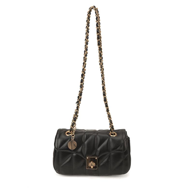 Textured casual handbag bag women's 2026 spring new diamond chain personalized shoulder messenger bag