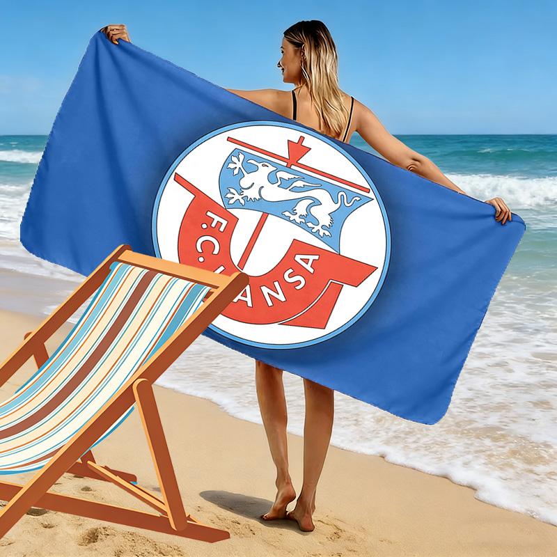 FC Hansa Rostock Druck Strandtuch, Großes Weiches Schnelltrocknendes Handtuch für Strand Camping Schwimmen