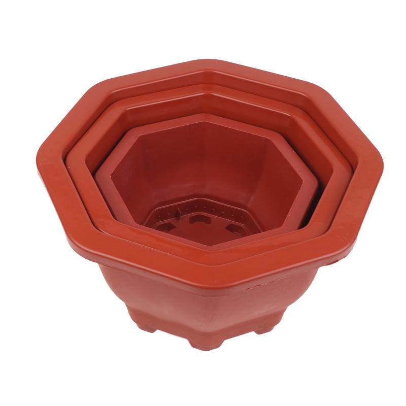 1Pc Hexagonal Plastic Flowerpot Reusable Bonsai Special Green Plant Classical Indoor Garden Decor Succulent Plants Planting
