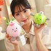 New Funny Decompress The Rebound Tennis Plush Pendant Soft Elastic Cartoon Smile Tennis Doll Kawaii Keychain Backpack Pendant