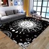 Sun and Moon Mandala Rug for Living Room Decor Boho Chic Area Rugs Home Decor Anti Slip Carpet Can Be Machine Washed