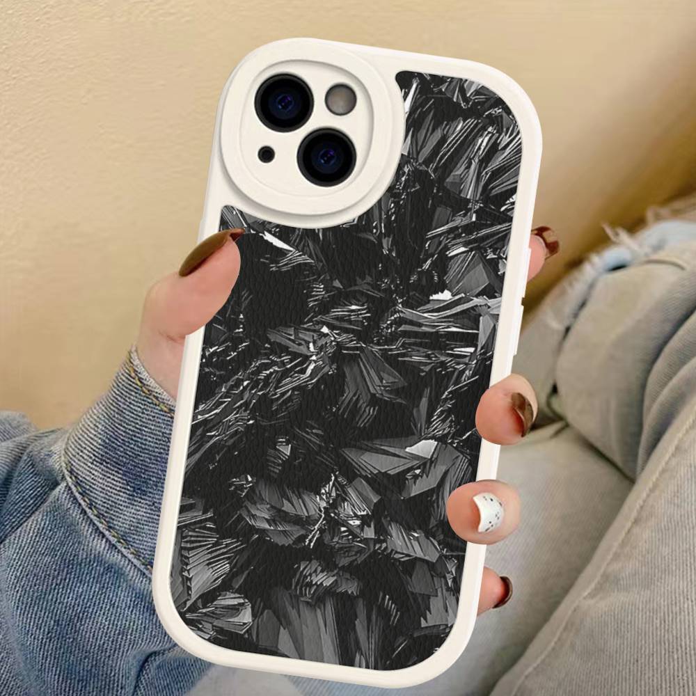 Carbon Fiber Phone Case For IPhone 16 15 14 13 12 11 Pro Max Plus Leather Cover