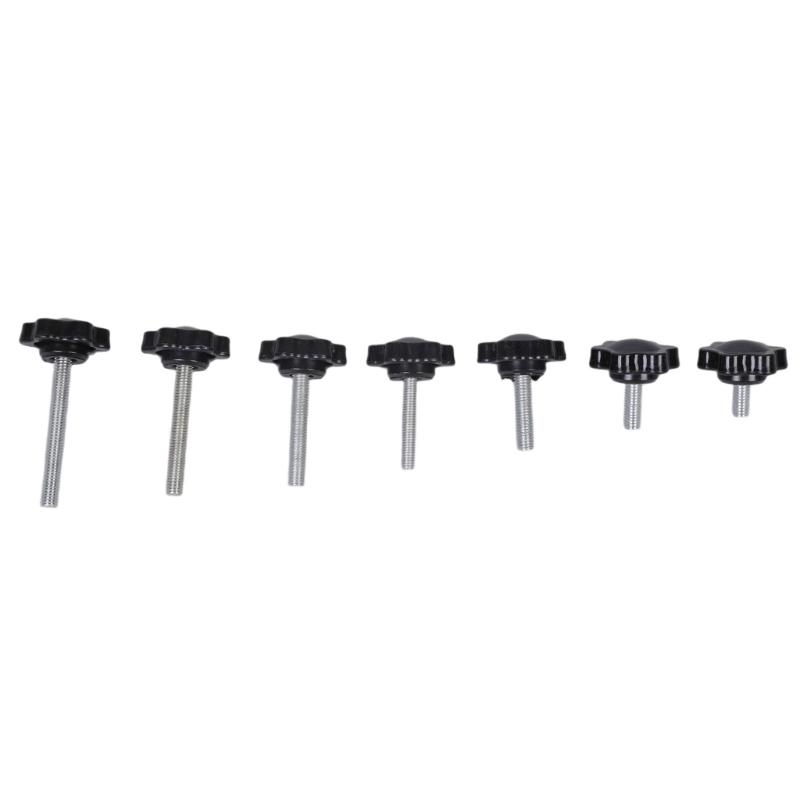 6Pcs Industrial Screws Ergonomic Knob Plastic Tighten Bolt Knob Hexagonal Head Handle Hand Screw Plastic Tighten Bolt
