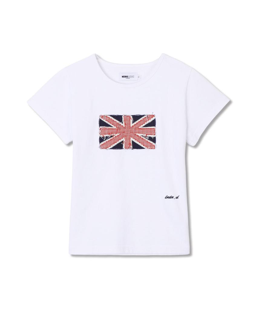 Michikoleondeonkosino Union Jack Patchwork T-Shirt White