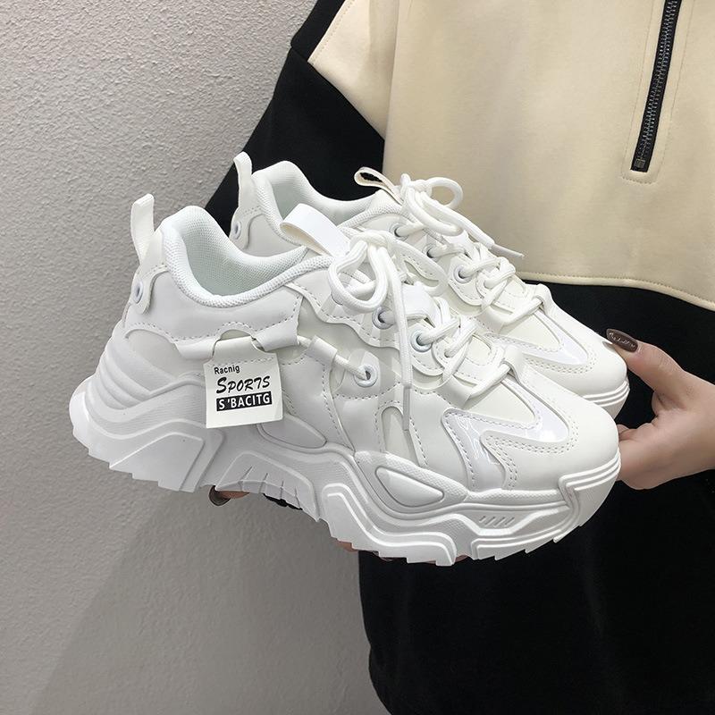 New dad shoes women's spring student versatile sports shoes women's casual thick-soled heightening shoes