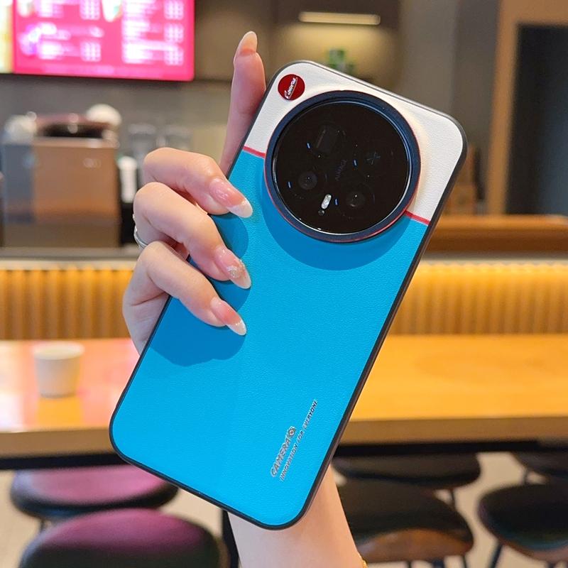 For Huawei Honor Magic8 Magic 8 7 6 Pro RSR Contrast Color Matte Leather Raised Lens Protection Soft Phone Grip Back Case Cover