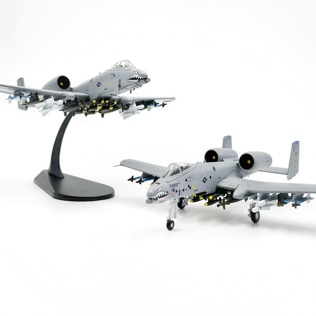 1:100 A-10A Plane Model Aircraft Simulation Display Stand Metal Alloy Fighter Realistic