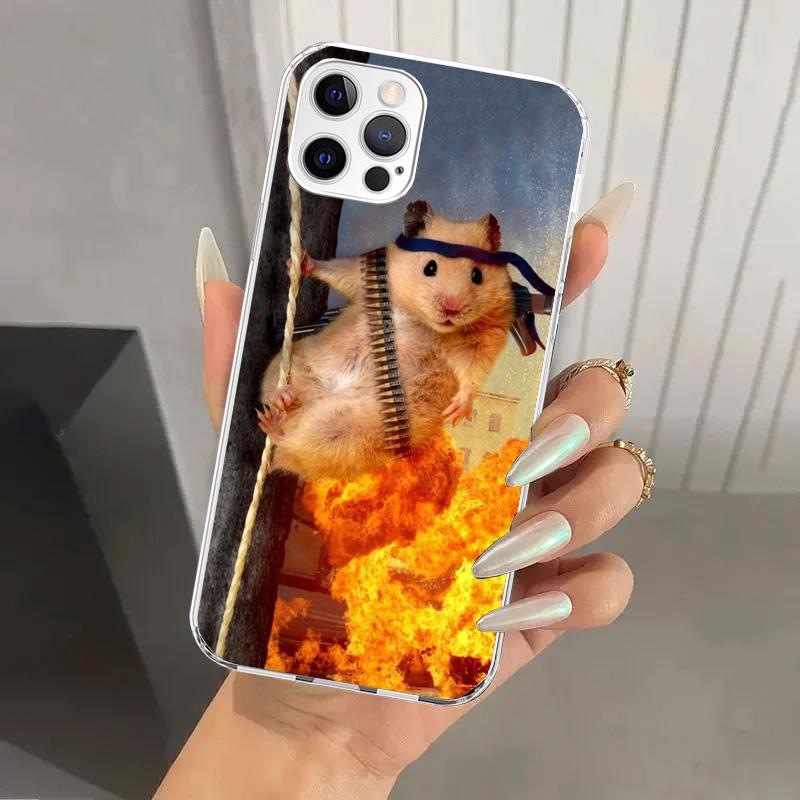 

Cute Lovely Pet Hamster Phone Case for Iphone 17 Air 16 15 Plus 14 13 Mini 12 11 Pro Max 16E 7 8 SE 2020 Soft Funda Print Shell iPhone 17 Pro