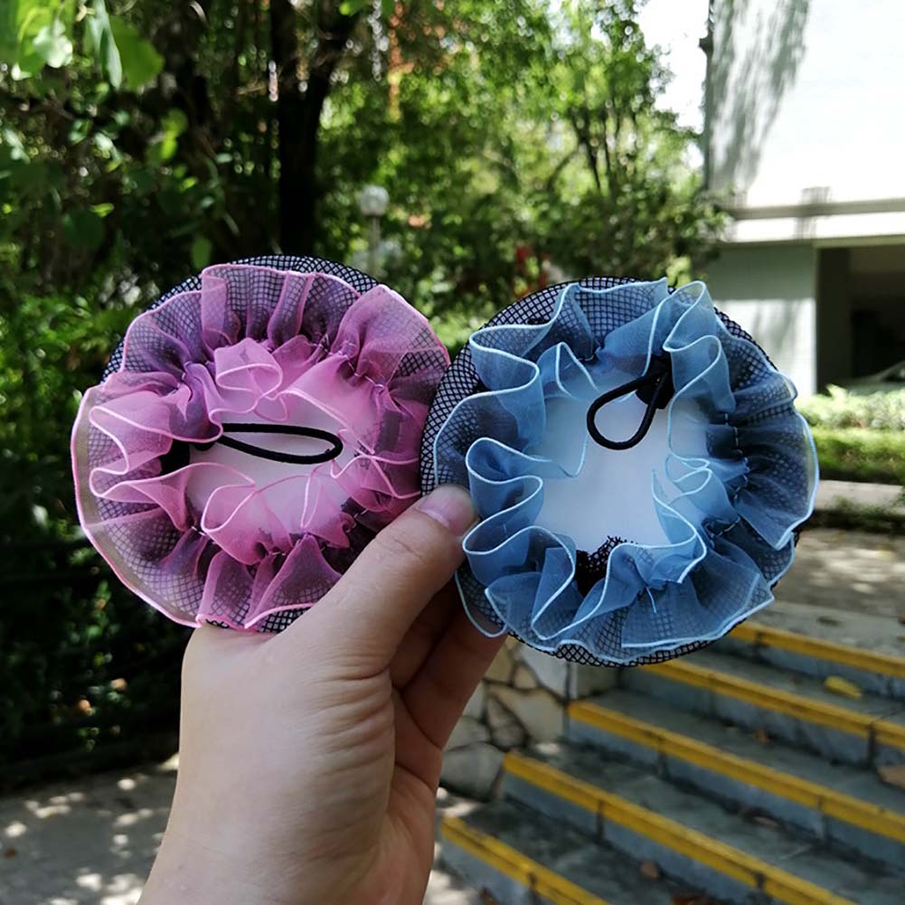 Dot Girl Damen Duttbezug Haarnetz Latein Ballett Tanz Eiskunstlauf Häkel-Snoods Haarschmuck