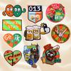 10pcs /Set Netherland Kruikenstad Emblem Embroidered Patches Iron On Patches For Clothing Netherland Carnival Patch Sewing Diy 