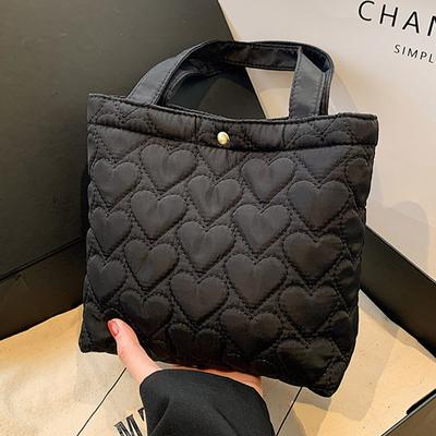 Gesteppte Hobo-Handtasche für Damen, einfarbig, gepolsterte Umhängetasche aus Oxford-Stoff mit großer Kapazität, Einkaufshandtasche für Damen