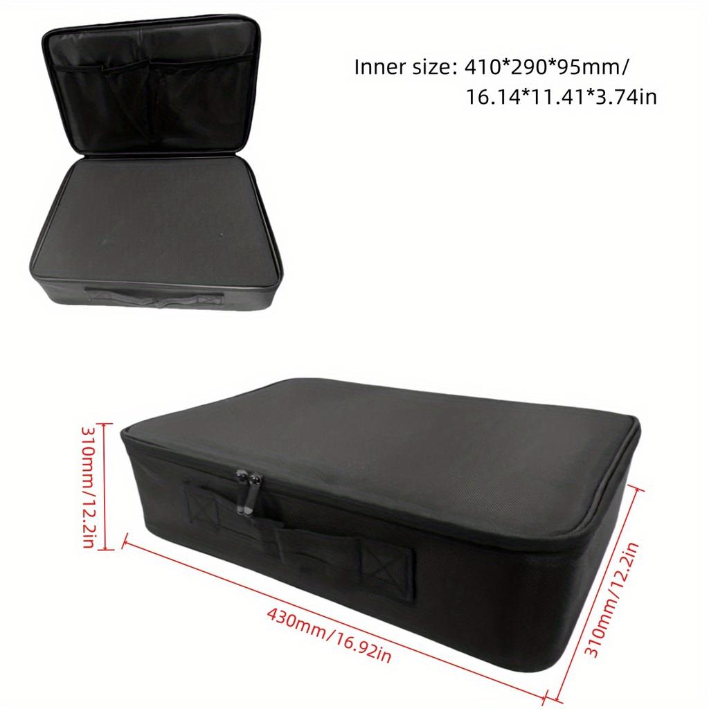 1pc Portable High-Capacity Instrument Equipment Tool Bag Made Of Thick Oxford Cloth Wear-Resistant Durable Sponge Storage Bag