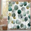 Tropical Green Leaves Monstera Pattern Shower Curtain, Bathroom Decorative Shower Curtain, Print Polyester Curtain With Hooks