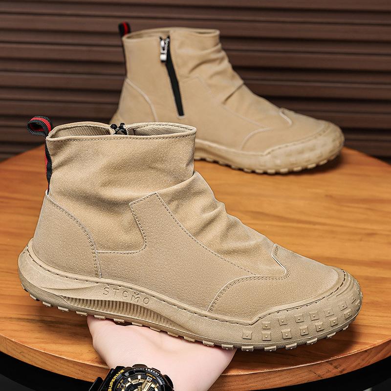 

Ботинки Martin мужские высокие британские комбинезоны ботинки для активного отдыха модная обувь кожаные ботинки среднего берца мужские осенние повседневные ботинки Martin 44