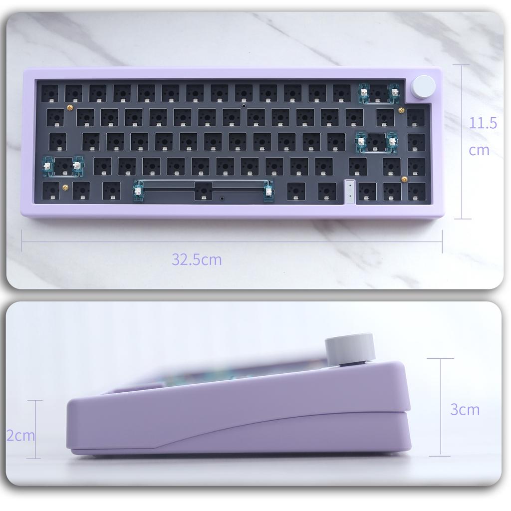 GMK67 65% Gasket Bluetooth 2.4G Wireless -swappable Mechanical Keyboard Kit RGB Backlit