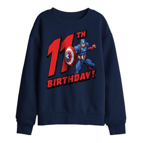 Captain America Childrens/Kids 11th Birthday Sweatshirt