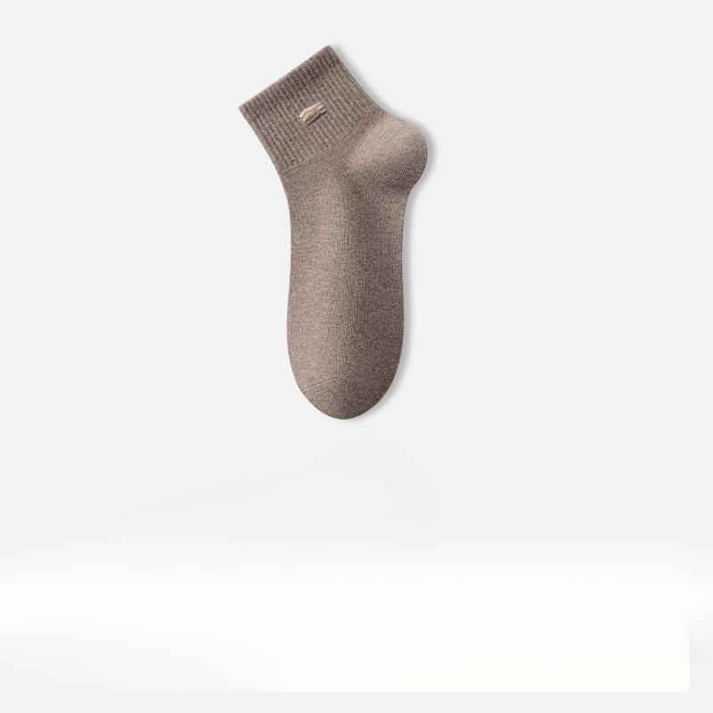 Men's Spring and Summer Thin Embroidered Cotton Deodorizing Sweaty Anti Bacterial Business Tube Socks