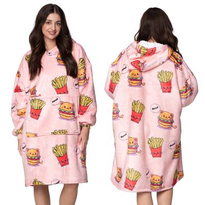 KOC BLUZA Oversize Cálida Gruesa KOCOBLUZA 2 en 1 XXL KOTOBURGER Peluche [KB-W26]