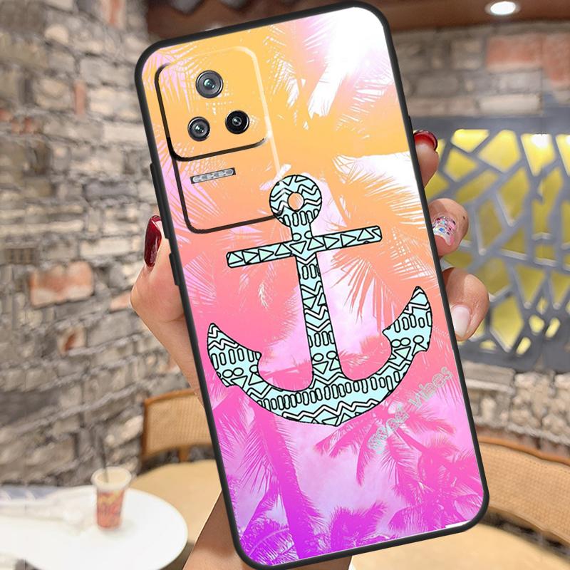 Nautical Anchor Boat Sea Case For Xiaomi 15 Ultra 13 14 11T 12T 13T 14T Pro POCO X7 X3 X5 X6 Pro M6 F5 F6 Pro Cover