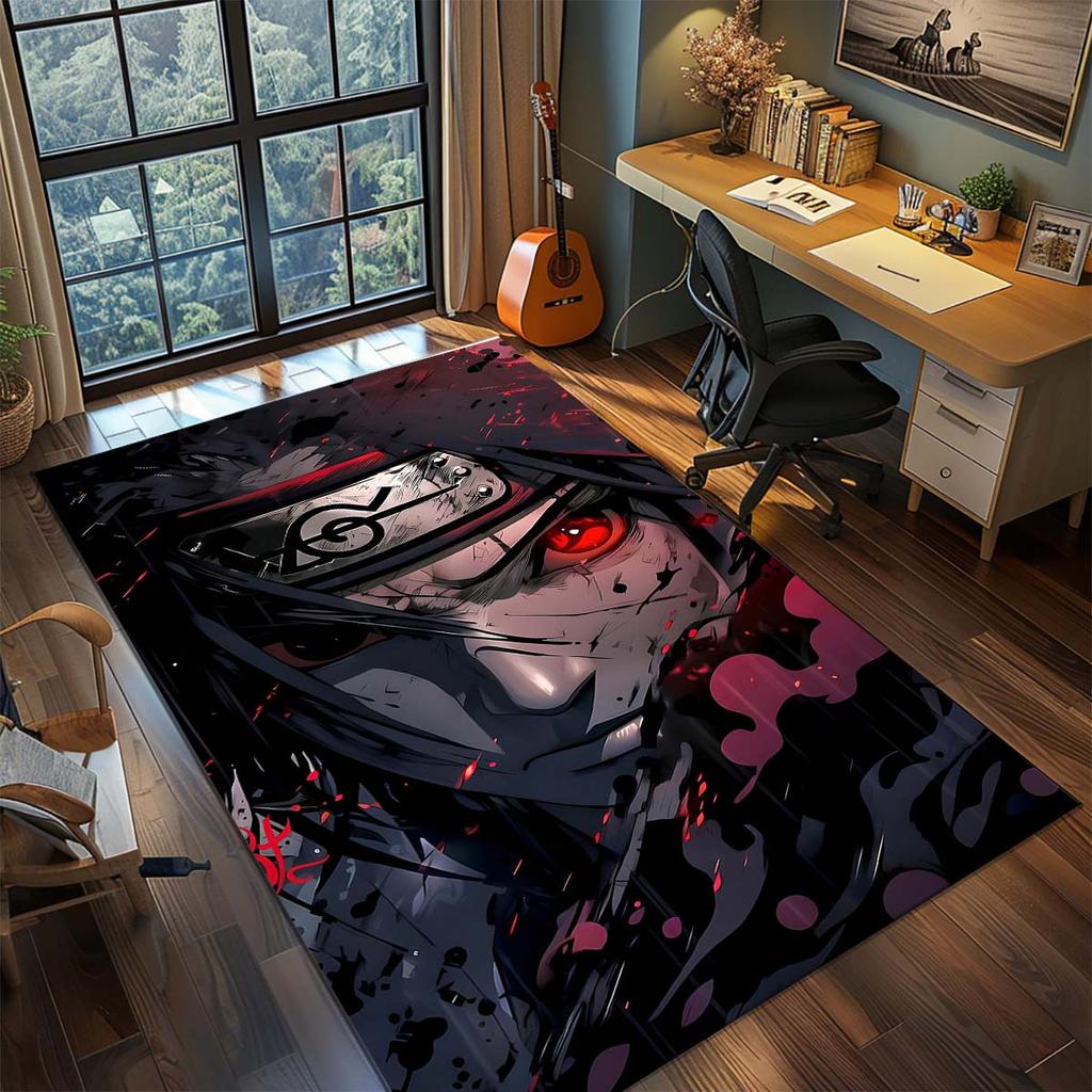 Naruto Anime Rug Carpet Large Area Rug Non Slip Washable Floor Mat Gamer Room Bedroom Home Decor -QJY